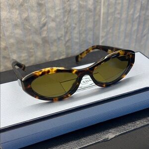 Prada Symbole Sunglasses - Honey Tortoiseshell with Loden Green Lenses